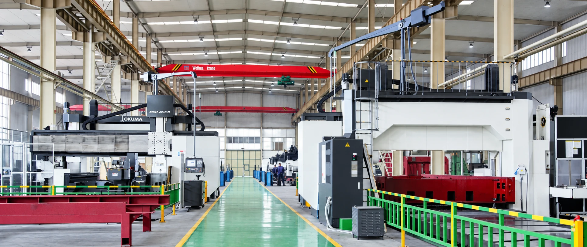 AI-refined reference image of the supplied manufacturing workshop